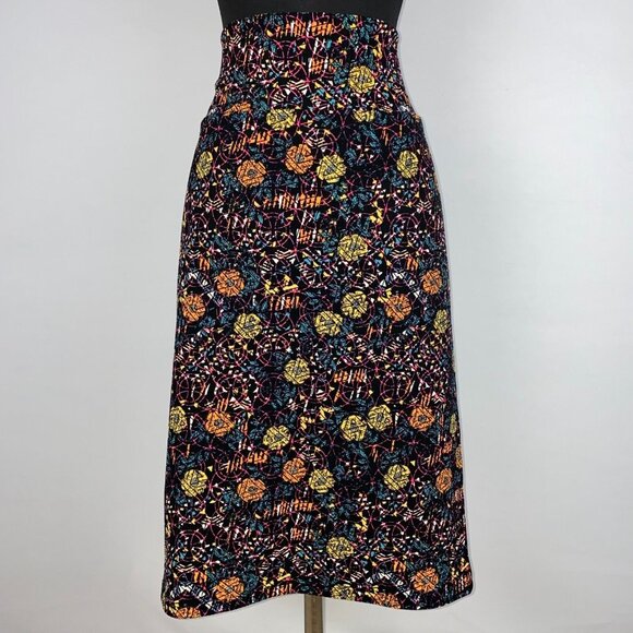 LuLaRoe Cassie Womens XL Floral Abstract Patterned Pull On Pencil Skirt NWT - Picture 5 of 12